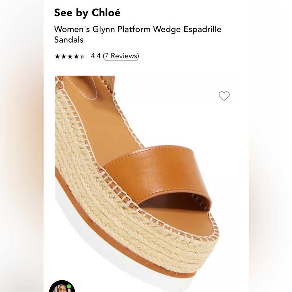 See by Chloe Glynn Platform Wedge Espadrille Sandals Size 8.5 Like New!